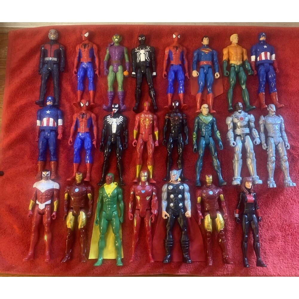 Huge Lot of 23 Varies Marvel and DC 12 Inch Action Figures